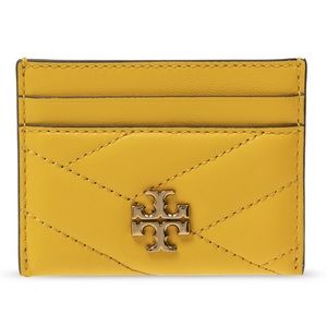 Tory Burch Yellow Kira Chevron Leather Card Case